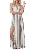 Women's Rip Curl Soulmate Off The Shoulder Maxi Dress - White