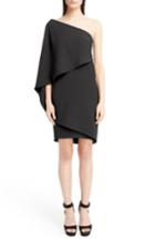 Women's Givenchy Stretch Cady Cape Dress Us / 36 Fr - Black