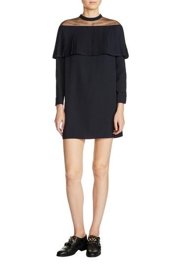 Women's Maje Pleated Flounce Dress - Blue