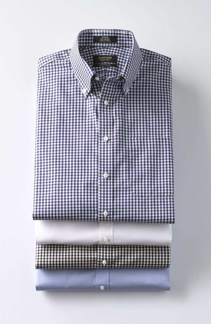 Men's Nordstrom Men's Shop Traditional Fit Non-iron Dress Shirt .5 - 34/35 - Blue