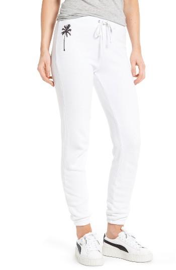 Women's Pam & Gela Palm Tree Sweatpants, Size - White