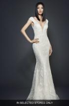 Women's Lazaro Embroidered Off The Shoulder Gown