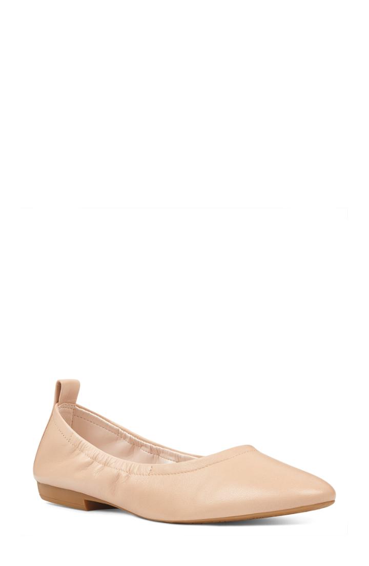 Women's Nine West Greige Skimmer Flat .5 M - Beige