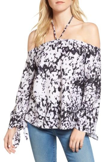 Women's Thieves Like Us Tie Sleeve Halter Top, Size - White