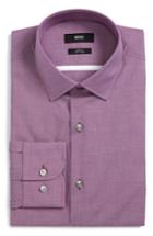 Men's Boss Jerris Slim Fit Easy Iron Check Dress Shirt .5 - Pink