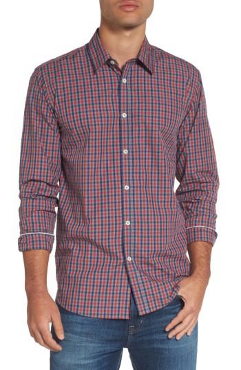 Men's Jeremy Argyle Comfort Fit Check Sport Shirt, Size - Red