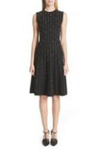 Women's Jason Wu Polka Dot Wool Blend Fit & Flare Dress - Black