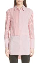 Women's St. John Collection Striped Shirting Tunic - Red