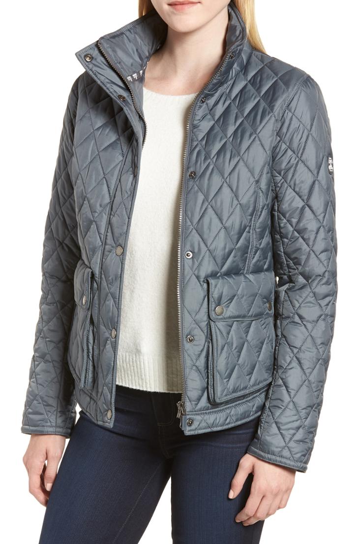 Women's Barbour Fairway Quilted Jacket Us / 16 Uk - Grey