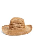 Women's Hinge Paper Straw Cowboy Hat -