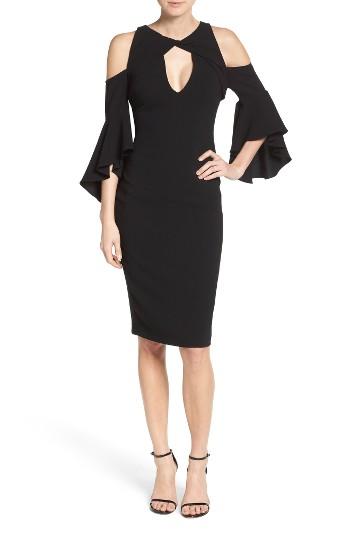 Women's Shoshanna Varennes Cold Shoulder Midi Dress