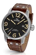 Men's Tw Steel Maverick Leather Strap Watch, 48mm