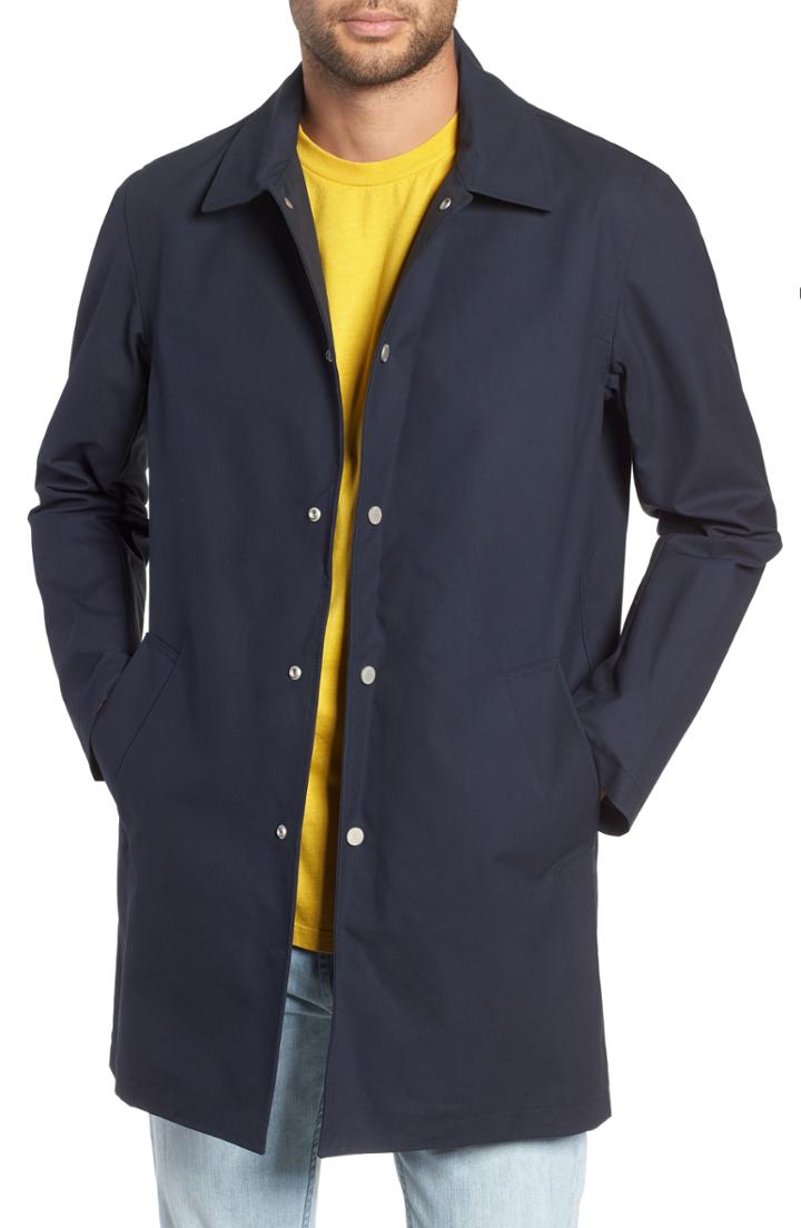 Men's Wax London Navarino Waxed Mac Jacket