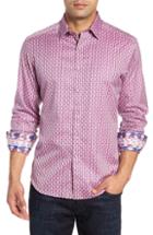 Men's Robert Graham Century Blvd Classic Fit Check Sport Shirt, Size - Pink