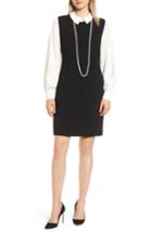 Women's Karl Lagerfeld Paris String Of Faux Pearls Dress - Black