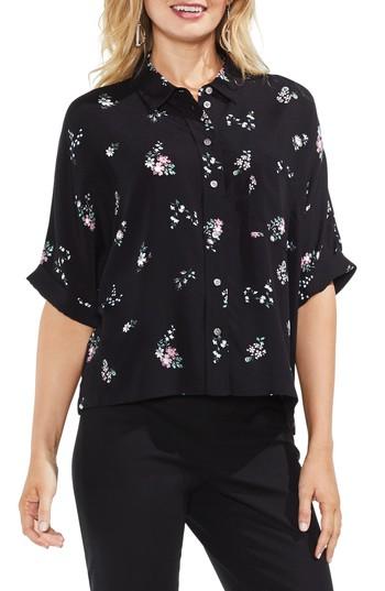 Women's Vince Camuto Floral Blouse - Black
