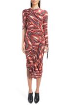 Women's Atlein Wave Plaid Ruched Dress Us / 34 Fr - Red