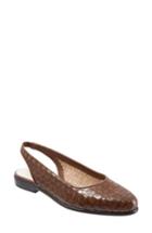 Women's Trotters Lucy Slingback Flat .5 M - Brown