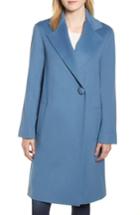 Women's Fleurette One-button Loro Piana Wool Coat - Blue