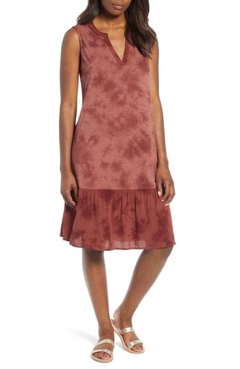 Women's Wit & Wisdom Garment Dyed Ruffle Hem Dress - Brown