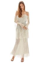 Women's Topshop Bride Bardot Lace Off The Shoulder Gown Us (fits Like 0) - Ivory