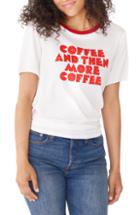 Women's Ban. Do Coffee & More Coffee Ringer Tee - Ivory