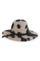 Women's Gigi Burris Millinery Aliyah Cow Print Rabbit Fur Felt Hat - White