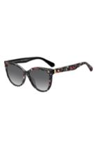 Women's Kate Spade New York Daeshas 56mm Cat Eye Sunglasses - Black/ Gold
