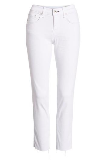 Women's Rag & Bone/jean The Dre Ankle Slim Boyfriend Jeans - White