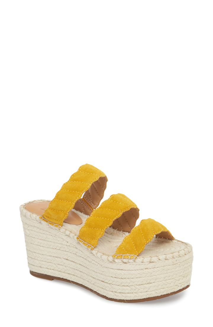 Women's Marc Fisher Ltd Rosie Espadrille Platform Sandal .5 M - Yellow