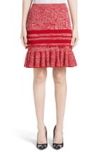 Women's Alexander Mcqueen Knit Tweed Ruffle Skirt