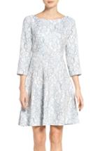 Women's Eliza J Embroidered Floral Fit & Flare Dress - Ivory