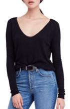 Women's Free People Catalina V-neck Thermal Top - Black