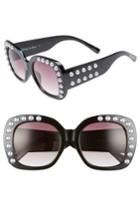 Women's Circus By Sam Edelman 53mm Imitation Pearl Sunglasses - Black