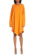 Women's Mm6 Maison Margiela Point Hem Sweatshirt Dress - Orange