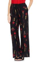 Women's Vince Camuto Botanical Print Wide Leg Pants - Black