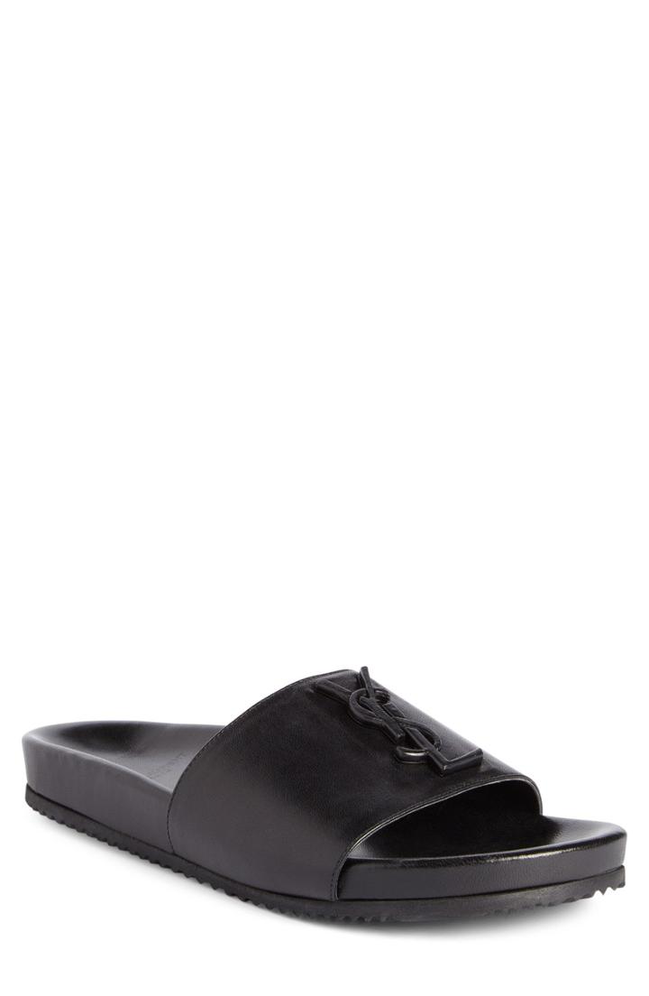 Women's Saint Laurent Joan Slide Sandal .5us / 36.5eu - Black