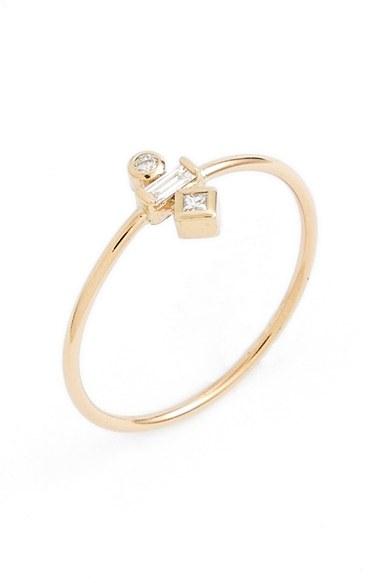 Women's Zoe Chicco Mixed Diamond Stack Ring