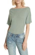 Women's Free People She's So Cool Off The Shoulder Top - Green