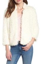 Women's Bishop + Young Faux Fur Crop Jacket - Ivory