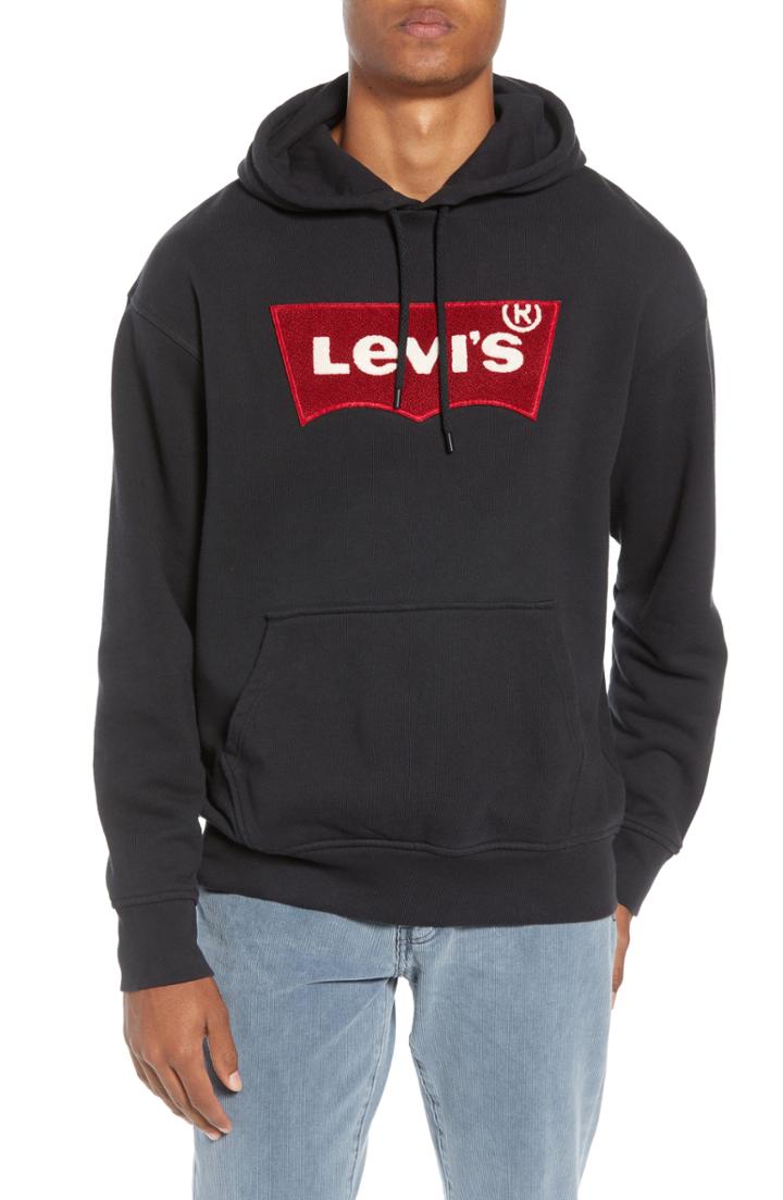Men's Levi's Logo Hoodie, Size - Black