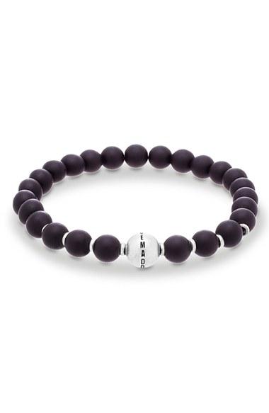 Men's Steve Madden Onyx Bead Bracelet