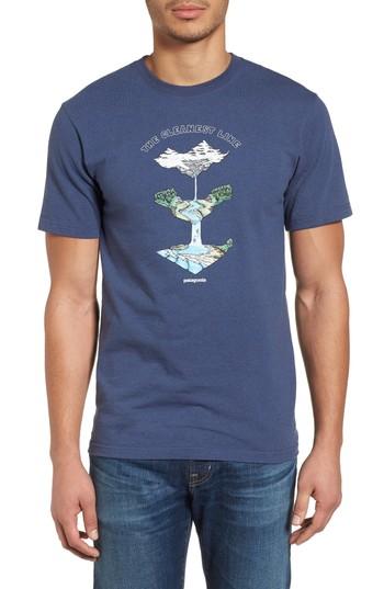 Men's Patagonia Glacier Born Responsibili-tee T-shirt - Blue