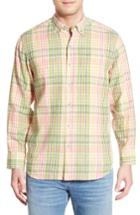 Men's Tommy Bahama 'sun Direction' Regular Fit Plaid Sport Shirt, Size - Yellow