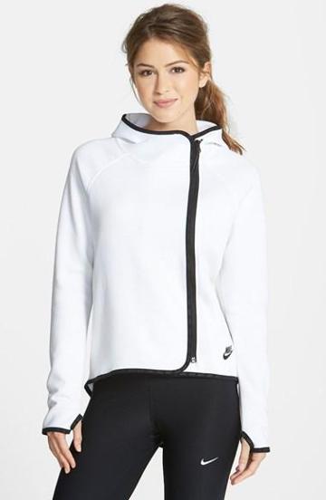Nike 'tech' Hooded Fleece Jacket White