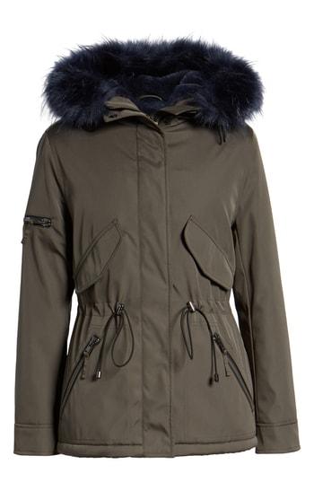 Women's S13 Luxe Mini Canyon Faux Fur Trim Parka