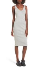 Women's Ribbed Body-con Midi Dress - Grey