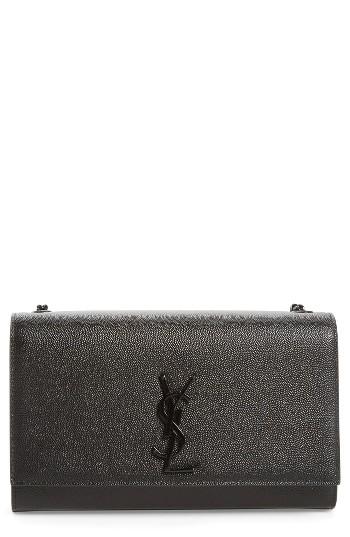 Saint Laurent Medium Monogram Leather Crossbody Bag -