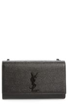 Saint Laurent Medium Monogram Leather Crossbody Bag -