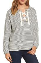 Women's Vineyard Vines Bateau Neck Lace-up Pullover